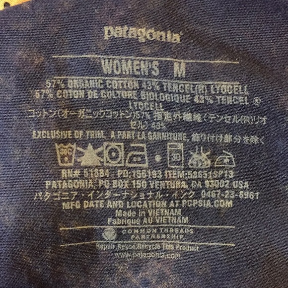 Patagonia Lithia Bright Navy Floral Halter Top Convertible Skirt Size M - Picture 8 of 13